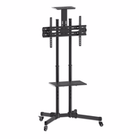 Manhattan TV & Monitor Mount, Trolley Stand, 1 screen, Screen Sizes: 37-65", melns, VESA 200x200 to 600x400mm, Max 40kg, LFD, Lifetime Warranty
