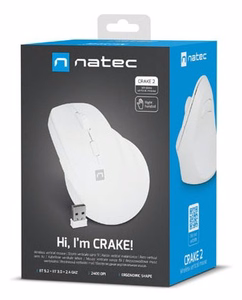 NATEC Crake 2 pele, universāla, labajai rokai, RF bezvadu + Bluetooth, optiskā, 2400 DPI