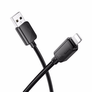 Kabelis USB A uz Lightning Hoco 2,4A 1 m X113 melns