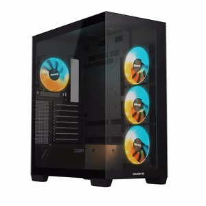 Korpuss GIGABYTE GB-C500P ST MidiTower caurspīdīgs panelis ATX melns