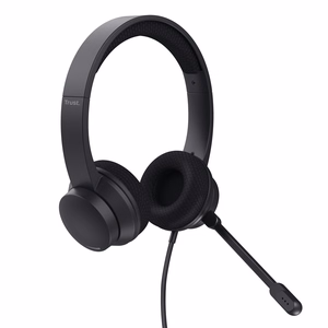 Trust HS-260 austiņas ar vadu USB Type-A biroja melnas