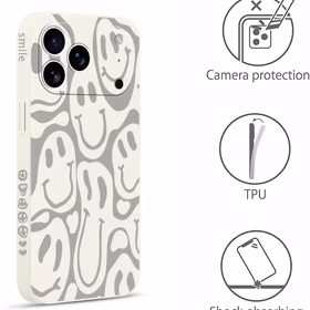 Pnakqil Iphone 17 Pro maciņš Blurry Smiles balts