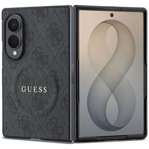 Melns Guess 4G Classic MagSafe vāciņš Samsung Galaxy Z Fold8 tālrunim
