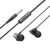 HOCO vadu austiņas Jack 3,5 mm ar mikrofonu M110 metāla pelēkas