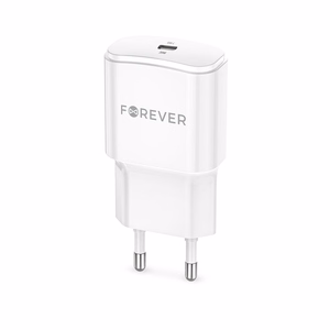 Forever TC-01-20C PD QC lādētājs 1x USB-C 20W balts