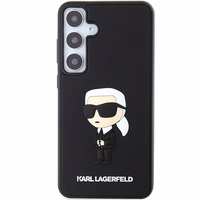 Karl Lagerfeld 3D Gumijas Ikonik viedtālruņa apvalks Samsung Galaxy S24+ - melns