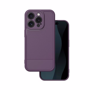 Simple Carbon viedtālruņa apvalks iPhone 15 Pro 6,1" violets