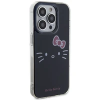 Hello Kitty IML Kitty Face Viedtālruņa apvalks (m) iPhone 15 Pro Max - melns (m)