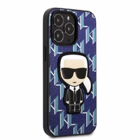 Karl Lagerfeld KLHCP13LPMNIKBL iPhone 13 Pro / 13 6.1" cietais apvalks zils/zils Monogramma Ikonik plāksteris