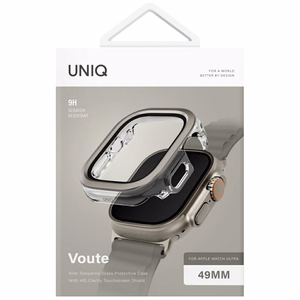 Uniq Voute aizsargstikla viedtālruņa apvalks Apple Watch Ultra 49 mm - sudraba