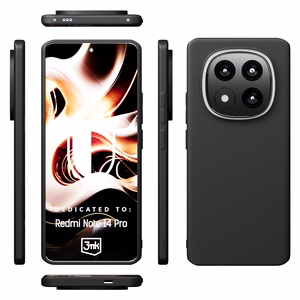3mk Matētais viedtālruņa apvalks Xiaomi Redmi Note 14 Pro - melns