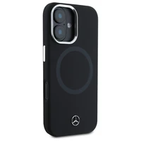 Mercedes MEHMP16S23SUTTK iPhone 16 6.1" melns/melns cietais apvalks Silikona Tonālais Logotips MagSafe