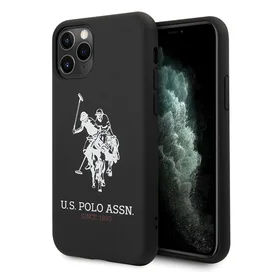 US Polo USHCN65SLHRBK iPhone 11 Pro Max melns Silicone Collection