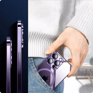 Tech-Protect MagShine Line MagSafe iPhone 14 apvalks - violeta