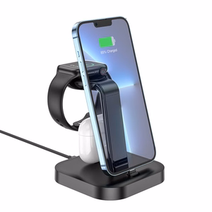 Wireless charging station Hoco (CW43) 3in 1 (15W MagSafe Compatible)