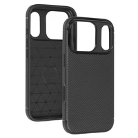 Tel Protect Carbon Elite maciņš iPhone 17 Pro melns
