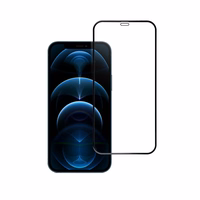 Aizsargstikls Blue Star - APP IPHONE 12/12 Pro 5D pilns pārklājums melns