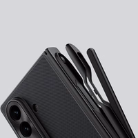 Nillkin Super Frosted Shield Fold Magnētiskais viedtālruņa apvalks priekš Samsung Galaxy Z Fold 7, saderīgs ar MagSafe - melns