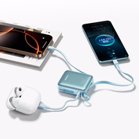 Joyroom JR-PBF27 22.5W 10000mAh portatīvais lādētājs ar diviem iebūvētiem kabeļiem - zelta