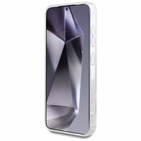 Viedtālruņa apvalks Karl Lagerfeld Poga Choupette Galva Drukāts Logotips Magnētiskais Samsung Galaxy S25 balta