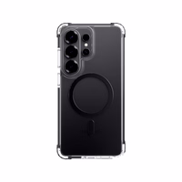 Rock Crystal Clear Magnetic Series Maciņš for Samsung Galaxy S26 Ultra caurspīdīgs-melns