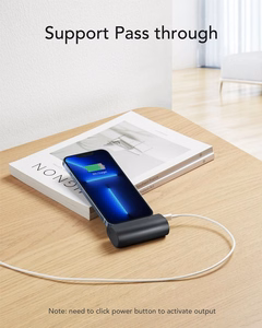 Внешний аккумулятор Veger PlugOn (W0556P) PD QC3.0 3A 20W 5000 mAh со встроенным коннектором Lightning чёрный
