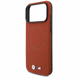 BMW M FW Metal Logo MagSafe futrālis iPhone 17 Pro Max - Sarkans