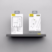 Dudao A27TCEU PD 30W GaN USB-A USB-C Wall Lādētājs with USB-C Kabelis - Balts