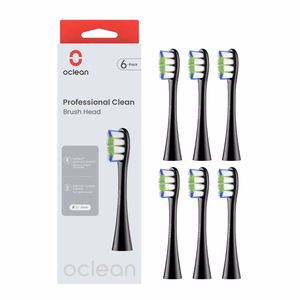 Oclean Professional Clean P1C5 B06 rezerves birstīšu uzgaļi, 6 gab., melni