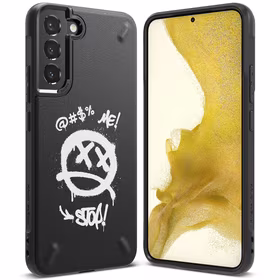 Ringke Onyx Design izturīgs TPU viedtālruņa apvalks Samsung Galaxy S22 + (S22 Plus) melns (Grafiti)