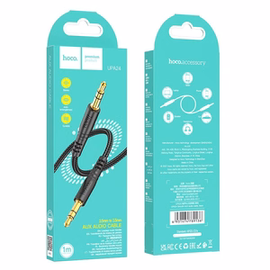 Cable AUX Jack 3,5 mm to Jack 3,5 mm Hoco 1 m UPA24 black