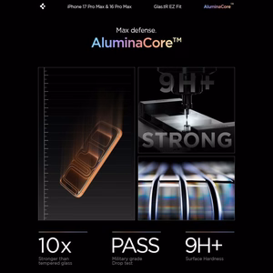 Spigen Glas.tR EZ Fit rūdīto aizsargstiklu komplekts iPhone 16 Pro Max / 17 Pro Max – 2 gab.