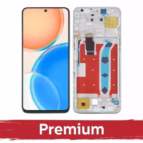 LCD displejs saderīgs ar Huawei Honor X8 (4G) ar rāmi / sudrabs / OEM