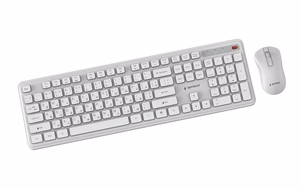 GEMBIRD KBS-WPS-01-W-CYRL bezvadu tastatura un pele, kirilica, balta