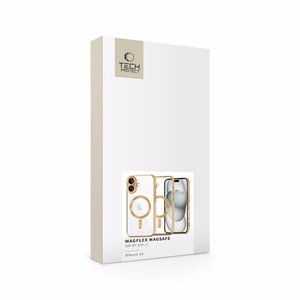 Tech-Protect MagFlex Magnētiskais iPhone 16 viedtālruņa apvalks - zelta