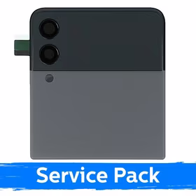 LCD displejs saderīgs ar Samsung F711 Z Flip3 (OUTER) ar rāmi / Pelēks / (Service Pack)