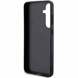 Karl Lagerfeld KLHCS24SPSAKCMPK S24 S921 cieta aizsargapvalka vāciņš melns Saffiano Karl & Choupette Metal Pin