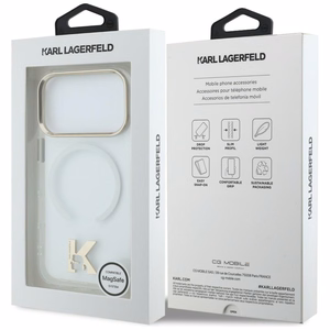 Karl Lagerfeld IML K Head Logo MagSafe Maciņš for iPhone 17 Pro - Clear