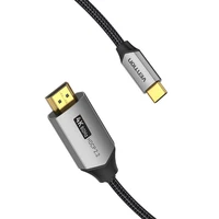 USB-C uz HDMI 2.0 kabelis Vention CRBBG, 1,5 m, 4K 60Hz (melns)