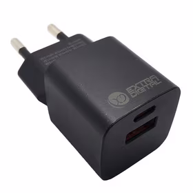 Lādētājs EXTRA DIGITAL GaN USB Type-C, USB Type-A: 30W, PPS