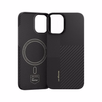 Benks Montage magnētiskais Armor Air Kevlar viedtālruņa apvalks ar PC rāmi 600D+1500D (M064) Iphone 16 Plus melns