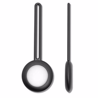 SILICONE ELASTIC maciņš KEY RING PENDANT APPLE AIRTAG LOCATOR melns