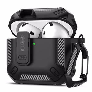 Tech-Protect Carbonox viedtālruņa apvalks AirPods 4 - melns