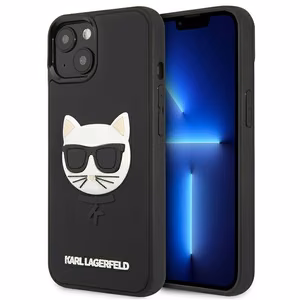Karl Lagerfeld 3D Rubber Choupette чехол для iPhone 13 mini - Чёрный