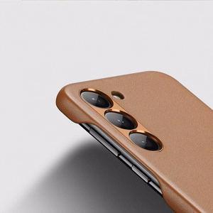 Dux Ducis Grit viedtālruņa apvalks Samsung Galaxy S23+ elegants apvalks no mākslīgās ādas brūna