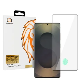 Aizsargstikls Tel Protect 10X HD Titanium paredzēts Samsung Galaxy S25 Ultra (ar pirksta atbloķēšanas funkciju)