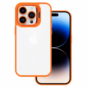 Tel Protect Viedtālruņa apvalks ar statīvu + kameras stikls Iphone 15 Pro Max oranža
