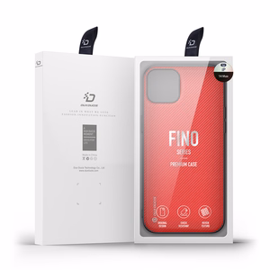 Dux Ducis Fino viedtālruņa apvalks iPhone 14 Plus sarkans, izgatavots no neilona