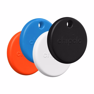 Chipolo POP – Bluetooth izsekošanas ierīce ar nomaināmu bateriju iOS un Android ierīcēm, 4 gab. – melna, balta, sarkana, zila