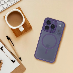 FULL MATTE MAG COVER viedtālruņa apvalks, saderīgs ar MagSafe, paredzēts SAMSUNG S26 Edge, violets
